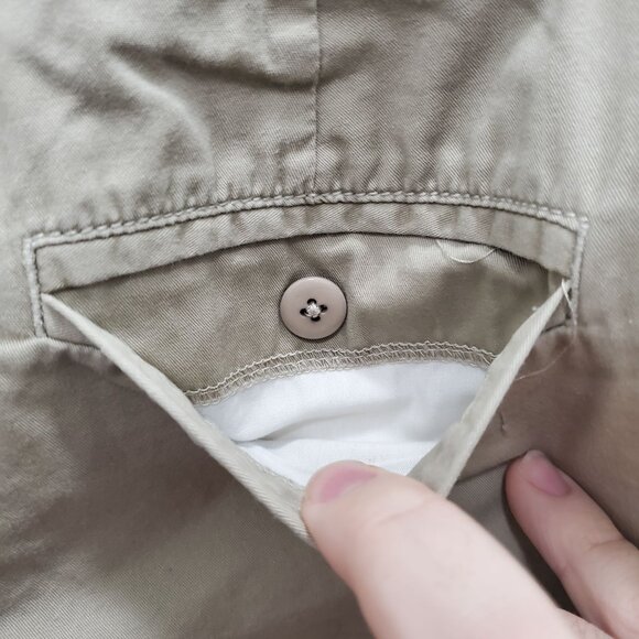 J. Crew Factory Women's Broken-In Chino Beige Cotton 4" Khaki Mom‎ Shorts 10 - Picture 6 of 8